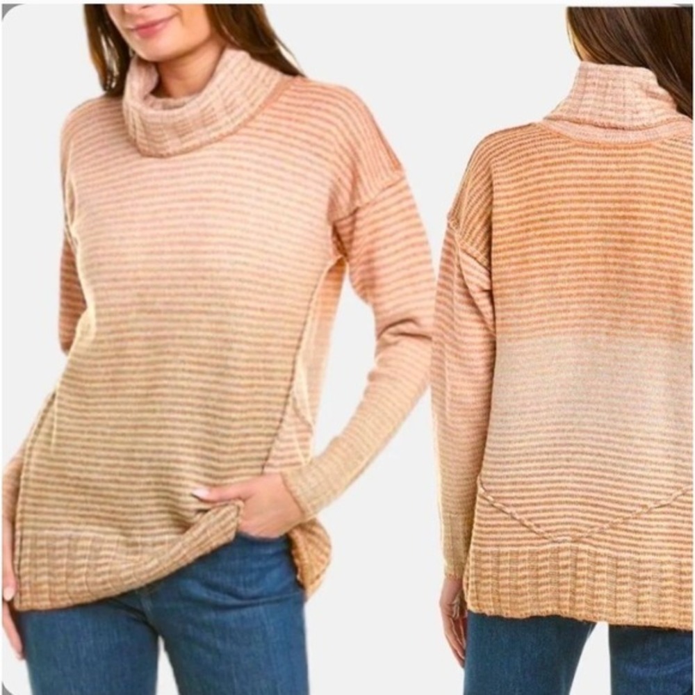 Cabi‎ XS Striped Cowl Neck Knit Pullover Sweater Tunic Casual Relaxed Fit